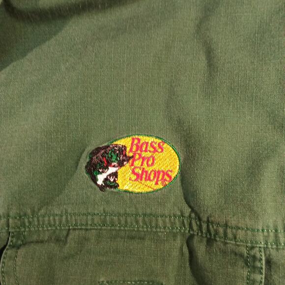 Bass Pro Shops 2XL Green Fishing Shirt Mesh Lined Short Sleeve Button-Down - Picture 5 of 7